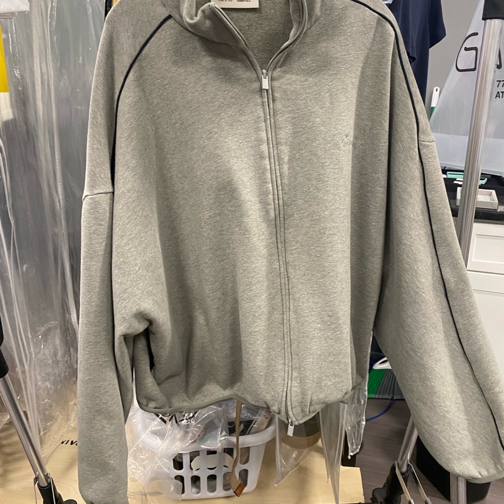 Fear of God Gray Zip Up Sweater